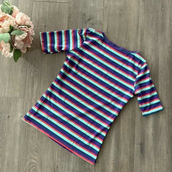 New Lularoe Gigi Summer Striped Top - Picture 2 of 5